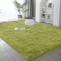 Amazon | ラグマット カーペット 洗えるラグ 185x185cm 北欧風シャギー