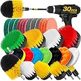 Holikme 19Piece Drill Brush Attachments Set,Scrub Pads & Sponge, Power Scrubber Brush with Extend Long Attachment All purpose