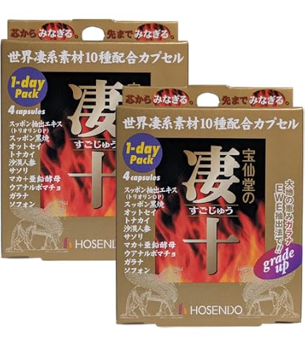 Amazon | 【10箱セット】宝仙堂 凄十 1DAYパック 芯からみなぎる 先