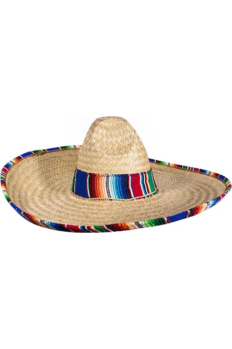 Authentic Sombrero Straw Hat with 