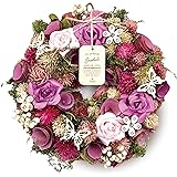 ［ 2024年 mamawreath B ］フラワーリース ギフト リース 玄関用 プレゼント 永遠の意味 Mサイズ: 25cm(直径)× 7.5cm(厚み) (ラプンツェルリース (WR-15B))