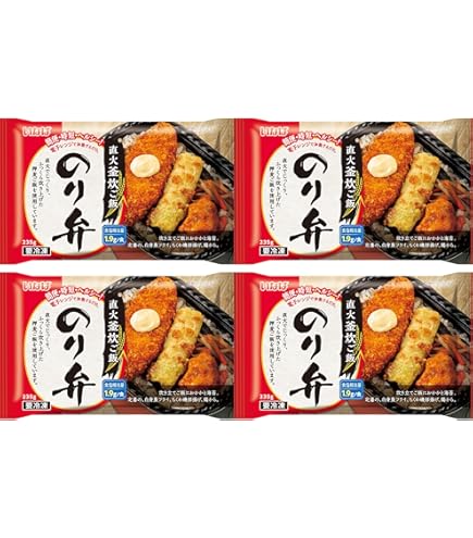 Amazon | [冷凍] 米久 のり弁当 222g×4pc | 米久 | 冷凍弁当 通販