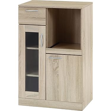 【本日限り❗️】食器棚 ガラス扉付き ブラウン ブラック 楽天市場】食器棚 カップボード 幅90cm スライドカウンター付