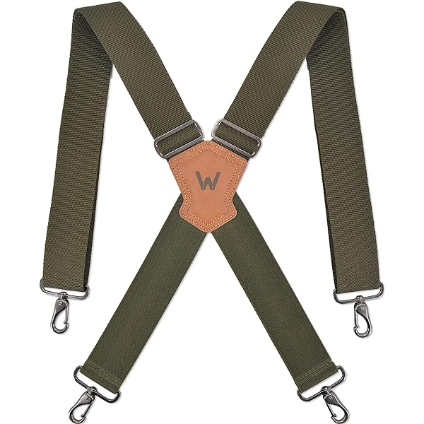 Men's Side Clip Suspenders 1.4'' Wide Heavy Duty Clips Elastic Straps Trucker Style Suspenders