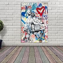 No.164フレーム付きキャンバスアート　バンクシー　ブレインウォッシュ　絵画 No.164フレーム付きキャンバスアート バンクシー ブレイン