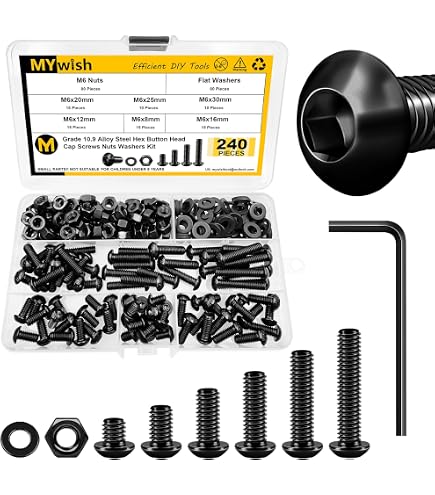 M6 Black Flat Washers 50-Pack – 304 Stainless Steel With Black Oxide Finish, 6.3mm ID X 17.7mm OD X 1.9mm Thick, For Screws, Bolts, Machinery & Furniture