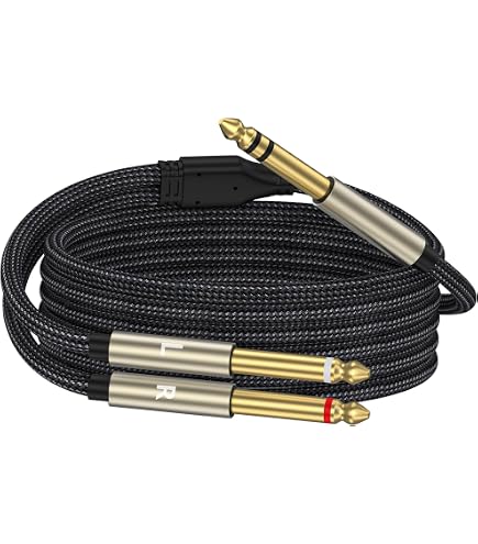 6.35mm 1/4 Trs To 6.35mm 1/4 Trs Stereo Audio Adapter Aux Cable Coiled Spring Cable - Coiled Spring Cable And Audio Adapter Cable