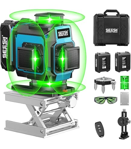 Amazon | レーザー墨出し器 4Dグリーンレーザー墨出し器(4x360°) 16