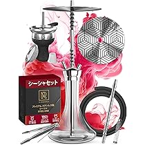 シーシャ【フルセット】 初めてのシーシャセット〕シーシャ（水タバコ）黒【約38.5cm