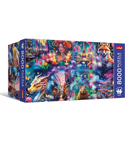 【Bayarea　】 　　　　　　　　　ジグソーパズル Amazon | Educa - 8000ピース パズル 大人用 | 夢の街 ロストパーツ