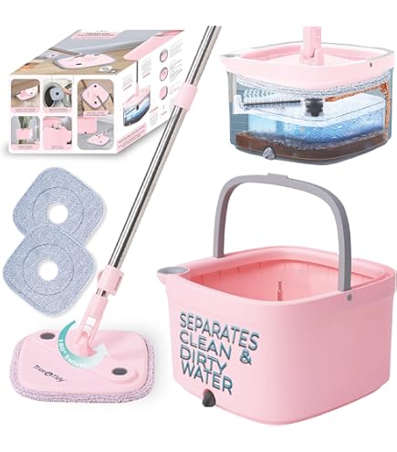 Mop And Bucket With Wringer Set Forart 360° Microfiber Spin Mop With