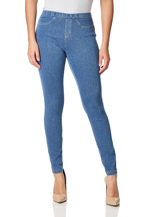 Womens Ultra Soft Jeans Look Leggings 