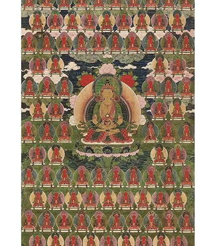 Amazon.co.jp: ROSSOGRAFICO チベット仏教 仏画 ポスター 阿弥陀如来