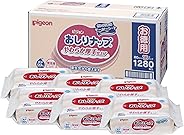 ピジョン おしりナップ (やわらか 厚手タイプ) 【こすらずすっきり・純水99% 無添加】 詰めかえ用 おしりふき 80枚入×16個パック (1280枚入)