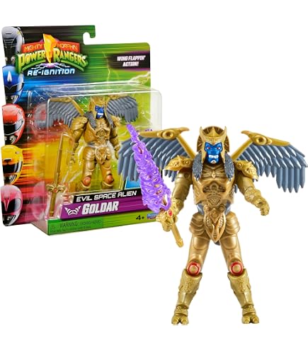 Power Rangers Team With Goldar 6 Pack: Set Di 6 Figure, Eroi E Nemico Per Battaglie Epiche