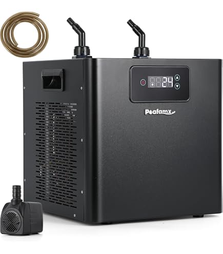 Amazon | Poafamx 水槽クーラー 500L 18-26℃調整可能 水冷設備 パイプ