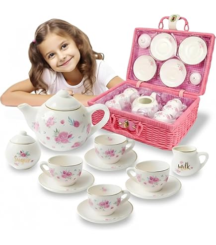 Amazon | Jewelkeeper 幼児用磁器ティーパーティーセット 13点セット