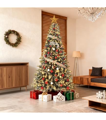 Amazon | クリスマスツリー クリスマスツリーセット 180cm 雪化粧 大型