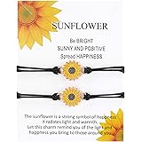 iDIMSON Sunflower Bracelet Anklet Pinky Promise Friendship Adjustable Bracelet Anklet Sunflower Best Gifts for Best Friends C