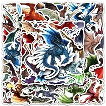 Amazon.co.jp: ドラゴン dragon 龍 竜 幻想ドラゴン シール ステッカー