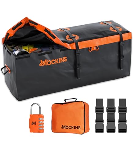 thumbnail image 2 of MeeFar Hitch Mount Cargo Bag - 20 Cubic Feet Waterproof Soft Shell With 8 Straps For Truck Baskets 2 of 11