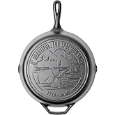Lodge 12 Inch Cast Iron Skillet – Pre-Seasoned Frying Pan with Teardrop Handle – Oven, Stovetop, Grill & Campfire Use – Made