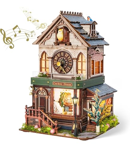 木製パズル完成品オーダー。田園のコテージ Amazon | FUNPOLA 3Dパズル 木製パズル 木の模型 田園のコテージ