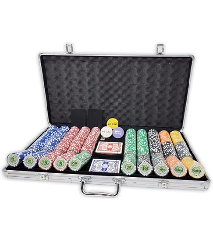 Versa Games 500 13.5g Pro Poker Clay Poker Chip Set - Casino