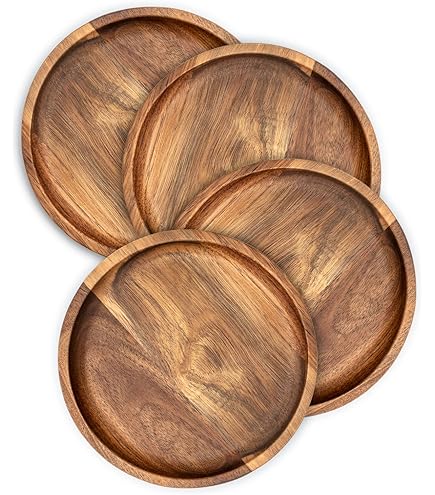 Wood Party Platters 2/1pc Acacia Wooden Serving Tray Oval Shaped