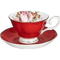 ロイヤルアーデン カップ_ソーサー レッド 約15×15×7cm