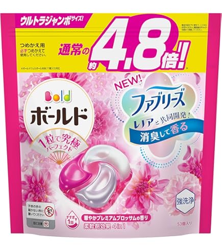 Bold ボールド ジェルボール4D フレッシュフラワーサボン 詰め替え 53個