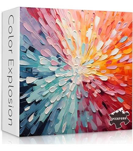 1000 Piece Colorful Flower Mandala Puzzle For Adults - Rainbow Papercut Art Jigsaw Puzzle (24x24 Inches) - View #6