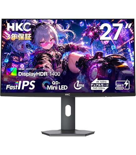 Amazon.co.jp: HKC 27インチ QD-有機ELゲーミングモニター WQHD 240Hz