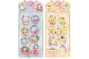 【2枚セット】 ウォーターシール 水入りシール 立体 ぷくぷく ぷっくり 3D 可愛い キャラクター シェイクステッカー 水入りステッカー 手帳用 日記帳用 ごほうび DIYクラフト用 女の子 男の子 （Aタイプ）