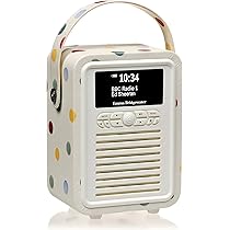 Vq Retro Mini Dab Digital Radio With Am Fm Bluetooth Alarm Clock Emma Bridgewater Polka Dot Au Electronics
