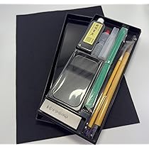 Amazon | 書道セット 用具 収納タイプ プラケース入り | 書道セット
