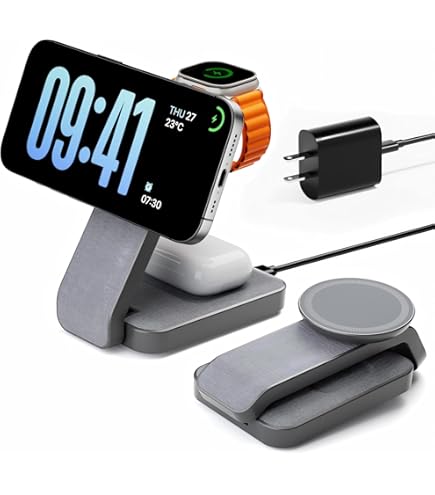 ☆人気商品☆ Aouevyo ワイヤレス充電器 3in1 属 ブラック 396 Amazon.co.jp: Aouevyo ワイヤレス充電器 3in1 置くだけ充電 15W急速