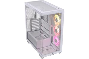 CORSAIR iCUE LINK 3500X RGB Tempered Glass ミドルタワーPCケース ホワイト CC-9011281-WW