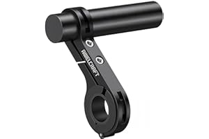 バイク クランプバー 10cm マルチマウントバー/マルチホルダー/マルチバー スマホホルダー用 アルミ合金製 拡張マウント ハンドルブレース 位置調整可能 ロードバイク/オートバイ/原付適用 ブラック - 1