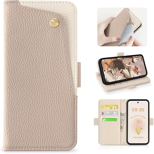 CASSYOOK 適用 google pixel 9a ケース 手帳型 グーグルピクセル9a ケース手帳型 表面ポケット便利 googleピクセル9a ケース 全面保護 ぐーくるぴくせる9a 手帳型ケース カード収納 横置きスタンド機能 高級PUレザ