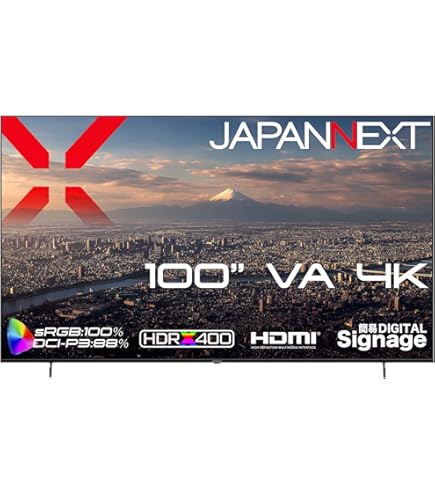 Amazon.co.jp: JAPANNEXT JN-IPS8600UHDR-KG [強化ガラス仕様 4K(3840