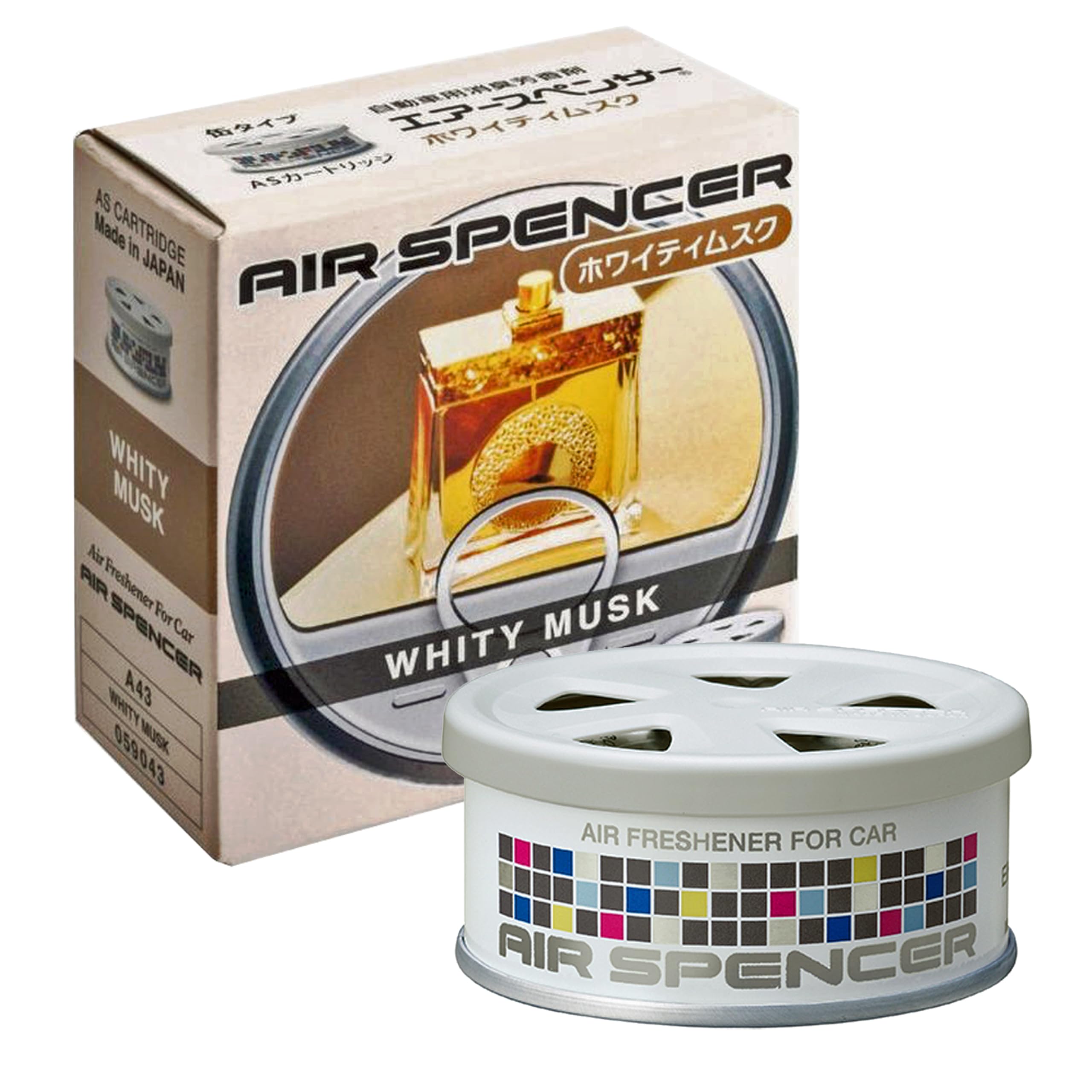 エアースペンサー(Air Spencer) 栄光社 車用 芳香消臭剤カートリッジ 置き型 詰め替え用 ホワイティムスク 40g A43