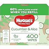 Huggies Thick Baby Wipes Cucumber and Aloe 400 Count