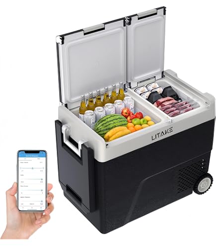 Amazon.co.jp: Litake 車載冷蔵庫 専用バッテリー 15600mAh 充電式