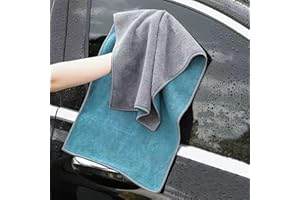 1Pc 29x60cm Microfiber Car Drying Towel, Double Sided, Super Absorbent, Anti-Lint, Reusable, Streak-Free for Car Wash & Detailing