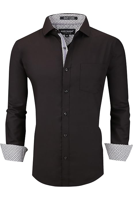 Joey CV Mens Dress Shirts Wrinkle Free 