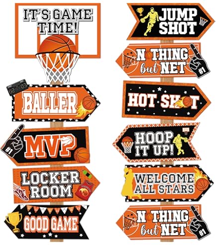 thumbnail image 2 of Sumind 30-Piece Basketball Party Hanging Swirls Decorations, Slam... 2 of 14