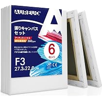 Amazon.co.jp: AUREUO 張りキャンバス セット FSM (22.7cmX15.8cm) 中