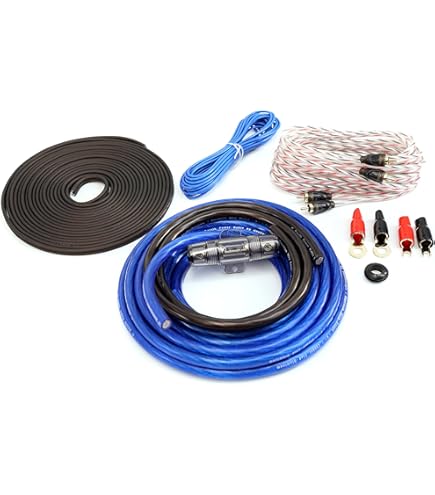 4 Gauge) - NVX XAPK4 100% Copper 4 Gauge Car Amp Wire Kit with