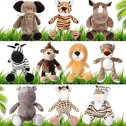 stuffed safari animals